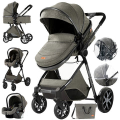 Poussette Modulable Citadine Compacte "Raphael" Modèle Gris Graphite