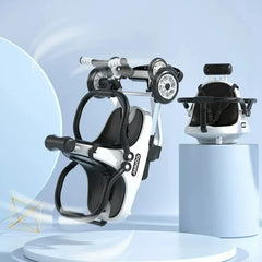 Poussette Deux Enfants Citadine et Ultra-Compacte "Noha et Romy" Modèle Blanc