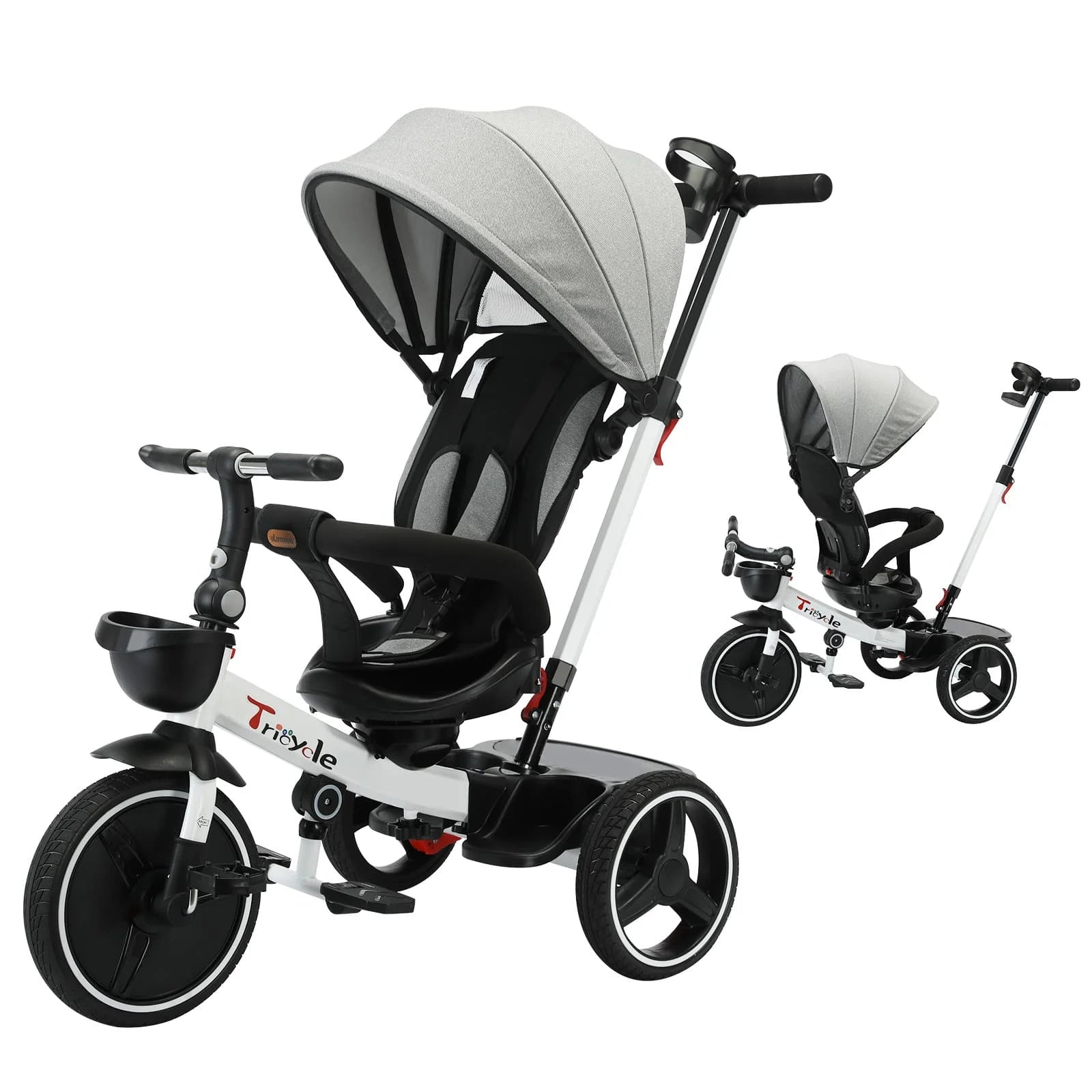 Tricycle Premier Âge "Capucine" - 5 en 1, sécurisé, confortable et évolutif