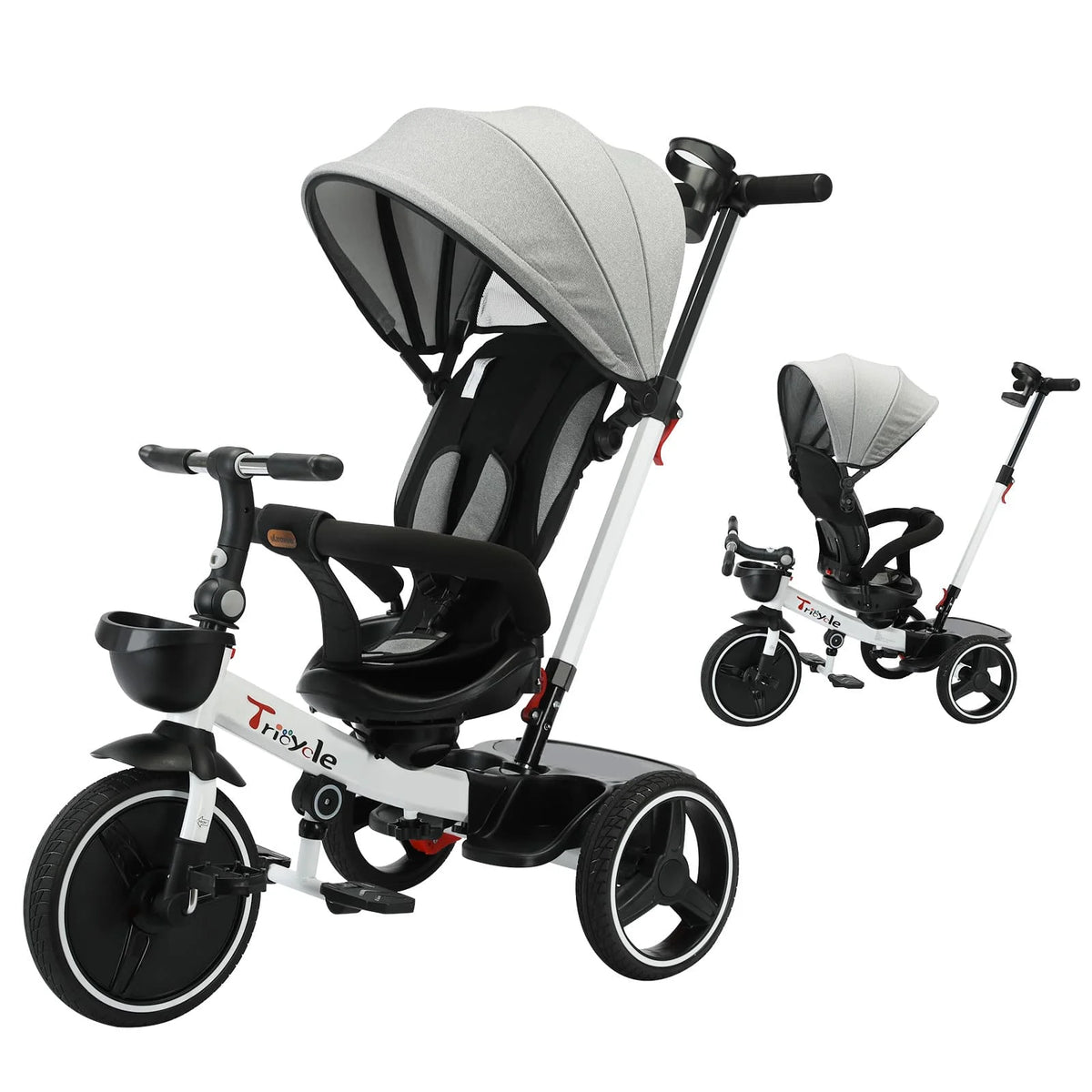 Tricycle Premier Âge "Capucine" - 5 en 1, sécurisé, confortable et évolutif