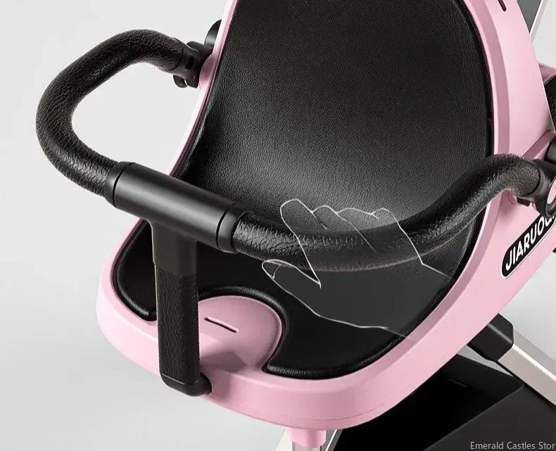 Poussette Deux Enfants Citadine et Ultra-Compacte "Noha et Romy" Modèle Blanc