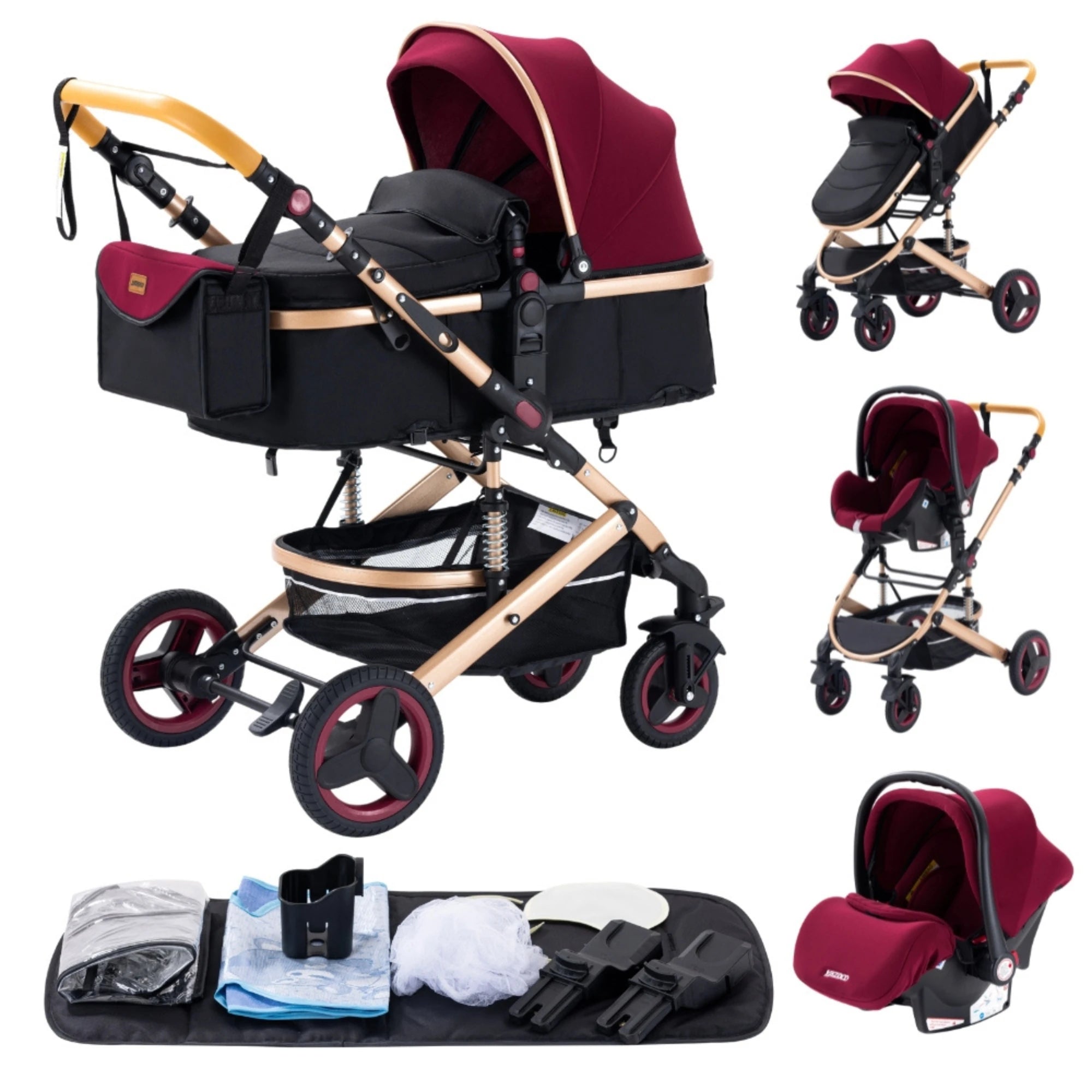 Poussette Convertible 2 en 1 tout-terrain "Hugo"