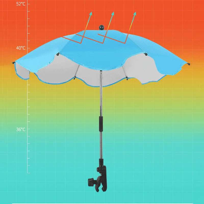Fresh Color - Ombrelle Universelle Anti-UV pour Poussette
