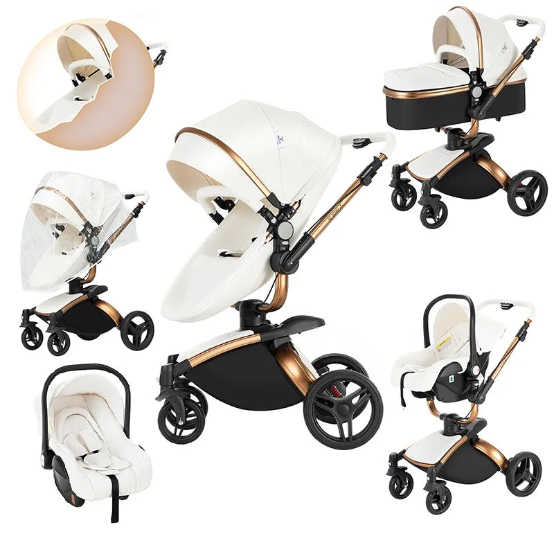 Poussette Livia – Convertible 2-en-1 & Tout-Terrain Premium