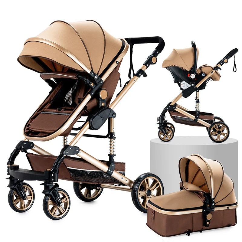 Poussette Convertible Tout-Terrain "Petite Louise" Modèle Beige