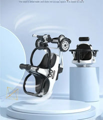 Poussette Deux Enfants Citadine et Ultra-Compacte "Noha et Romy" Modèle Blanc