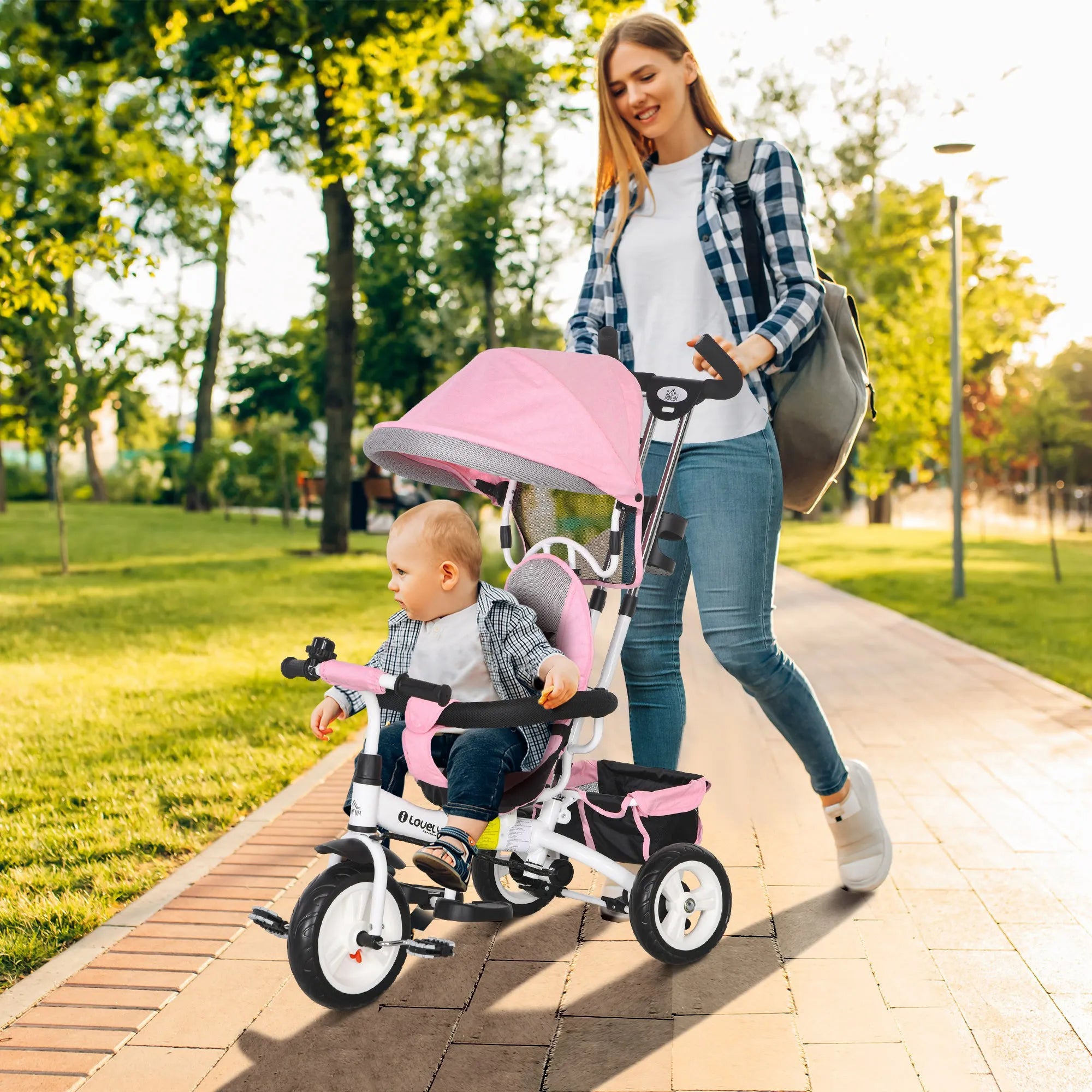 Tricycle 1er Âge "Lola Pink" - Evolutif, Sécurisé et Parfait dès 18 Mois