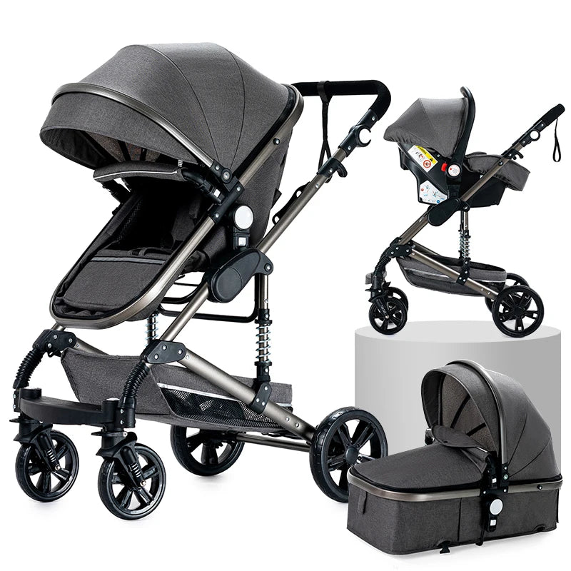 Poussette Convertible Tout-Terrain "Petite Louise" Modèle Gris 4