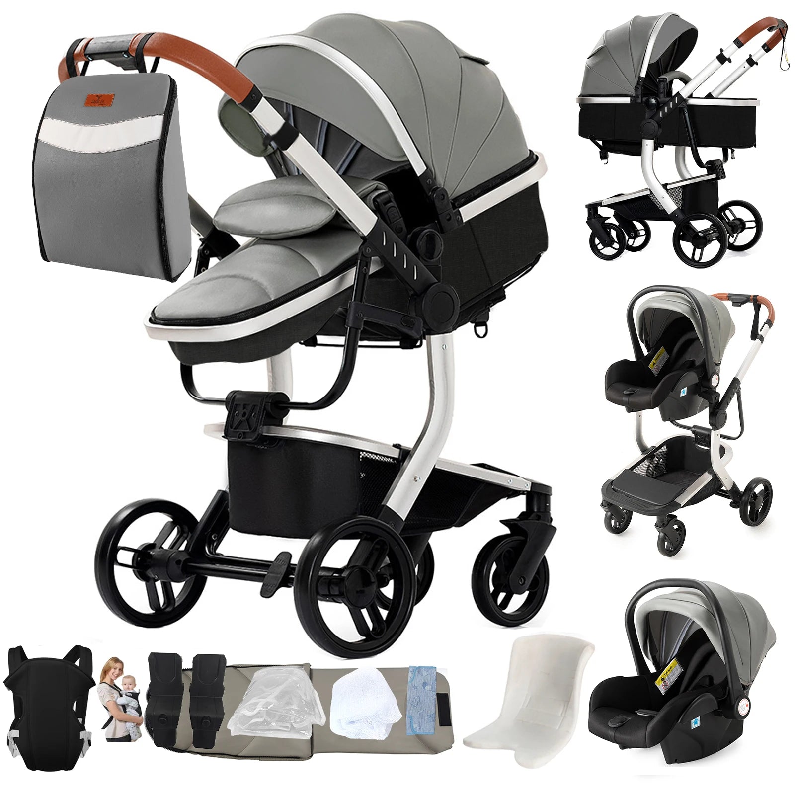 Poussette Livia – Convertible 2-en-1 & Tout-Terrain Premium