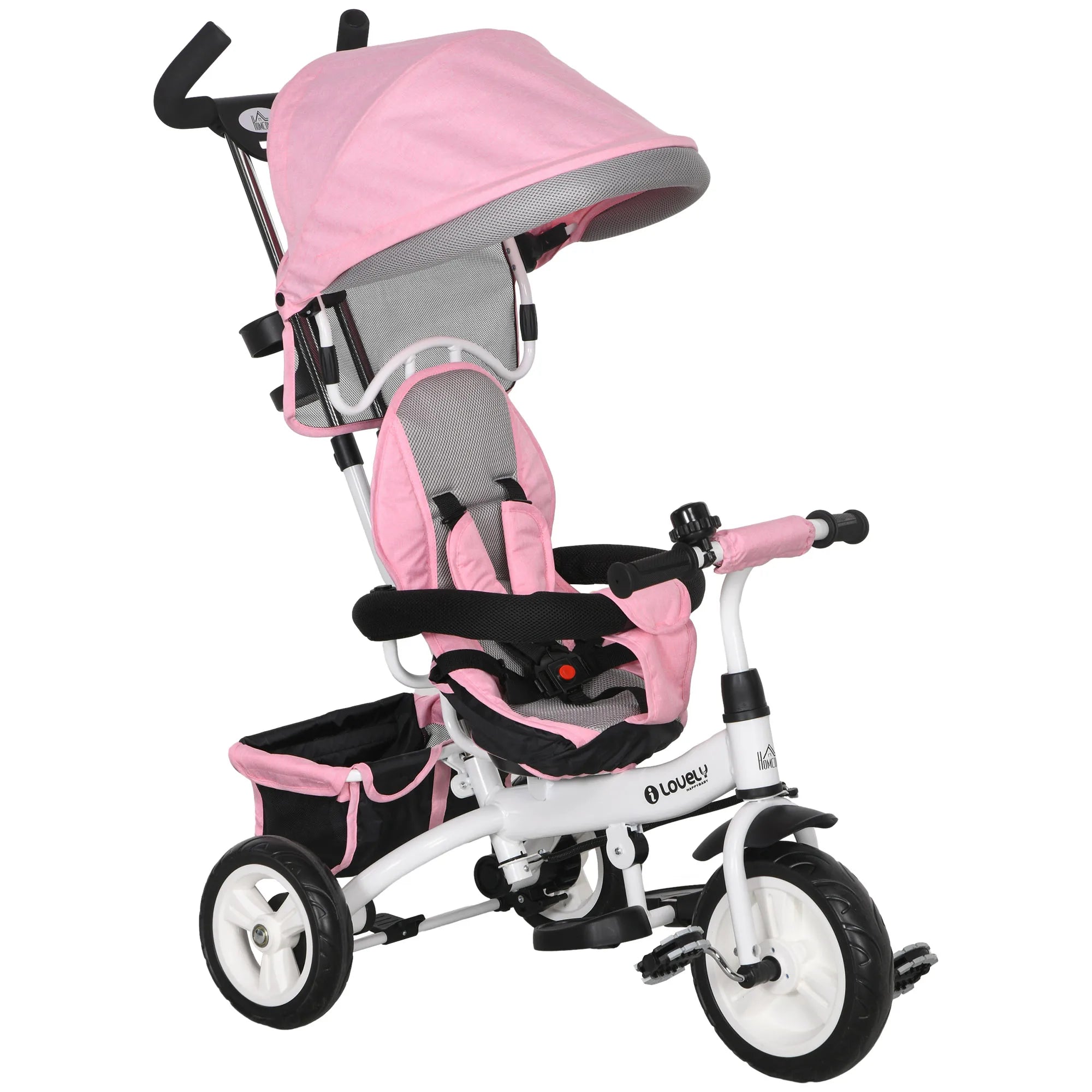 Tricycle 1er Âge "Lola Pink" - Evolutif, Sécurisé et Parfait dès 18 Mois
